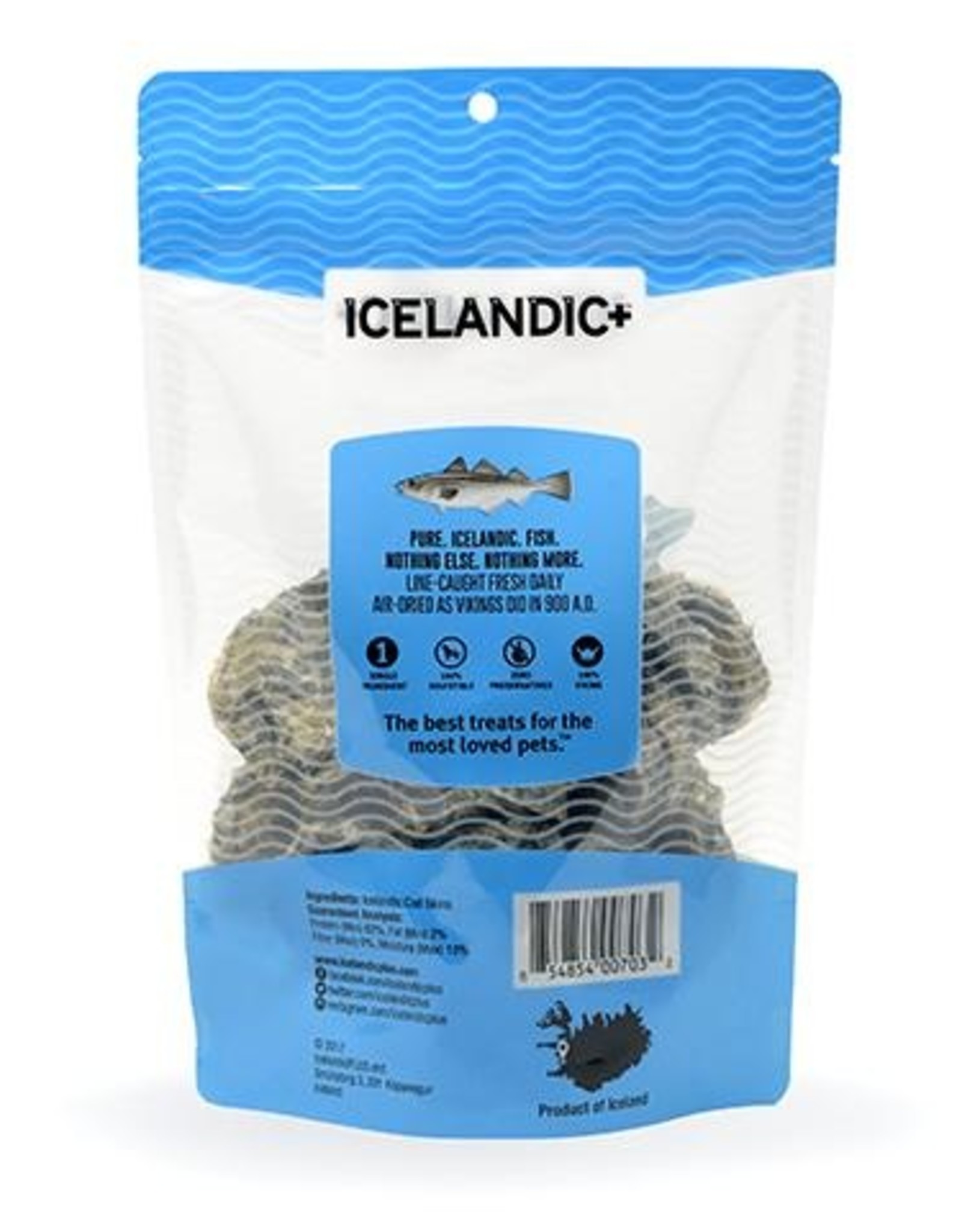 ICELANDIC PLUS ICELANDIC TREAT COD SKIN ROLLS 3OZ