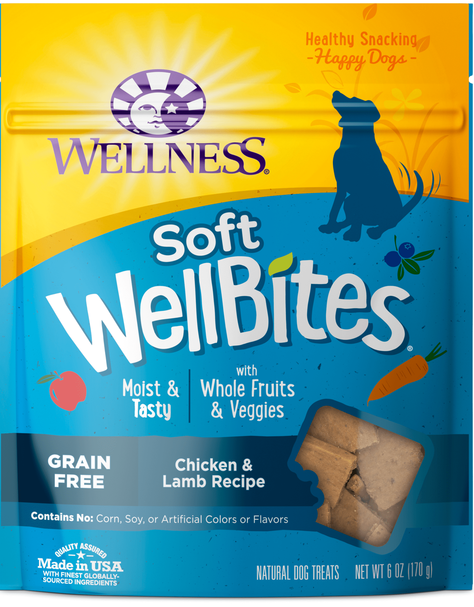 WELLPET LLC WELLNESS SOFT WELLBITES CHICKEN & LAMB 6OZ
