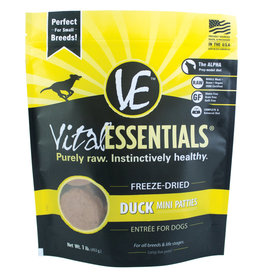 VITAL ESSENTIALS VITAL ESSENTIALS FREEZE DRIED ENTREE DUCK MINI PATTIES 1LB