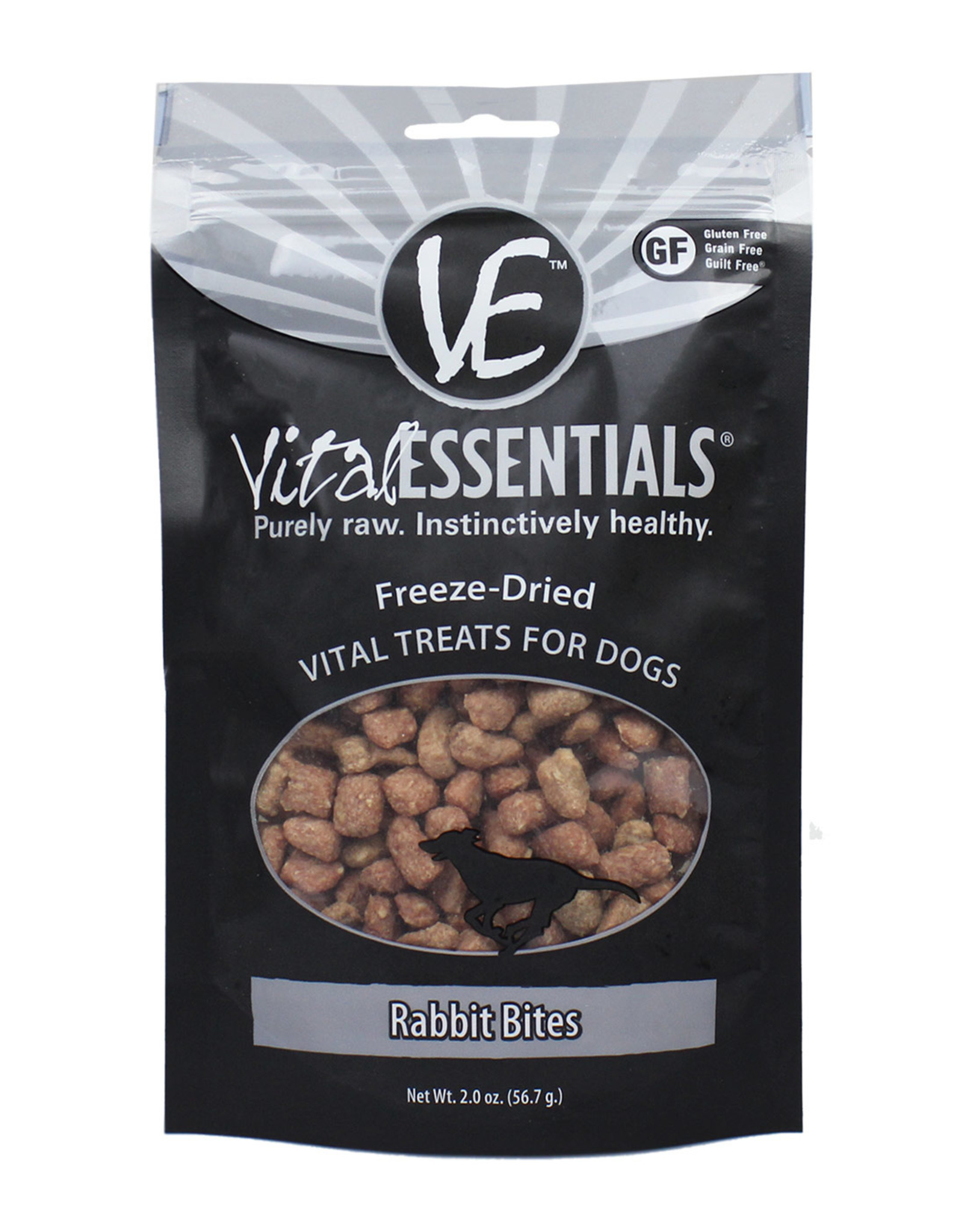 VITAL ESSENTIALS VITAL ESSENTIALS DOG FREEZE-DRIED TREAT BITES RABBIT 2OZ