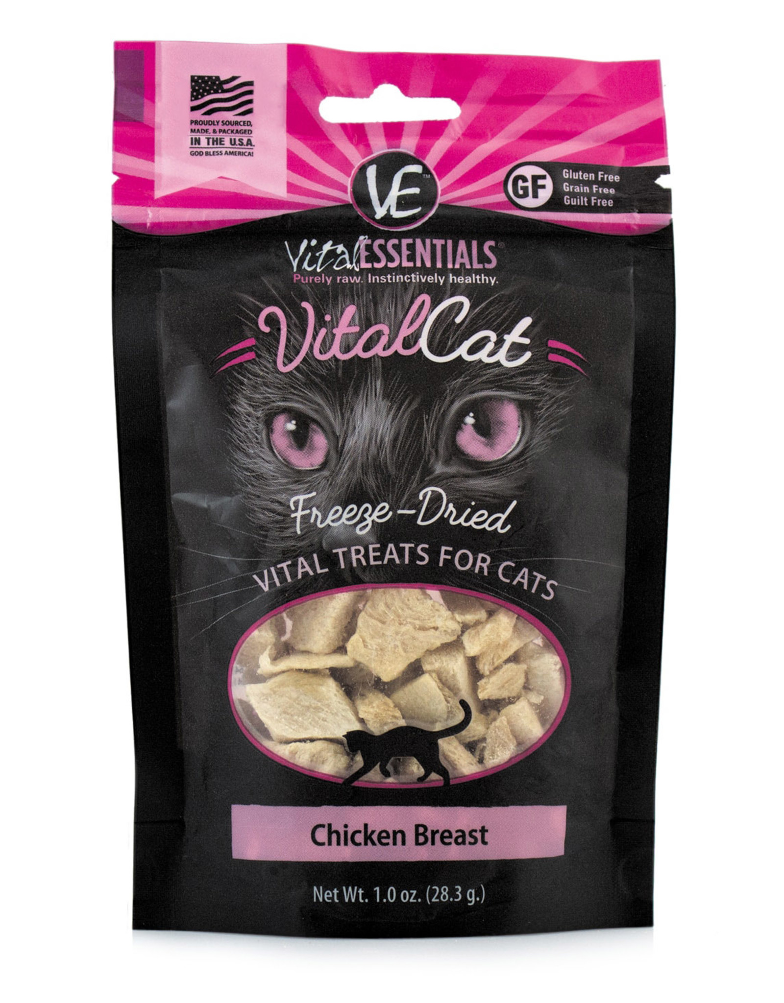 VITAL ESSENTIALS VITAL ESSENTIALS CAT FREEZED DRIED CHICKEN BREAST 1OZ