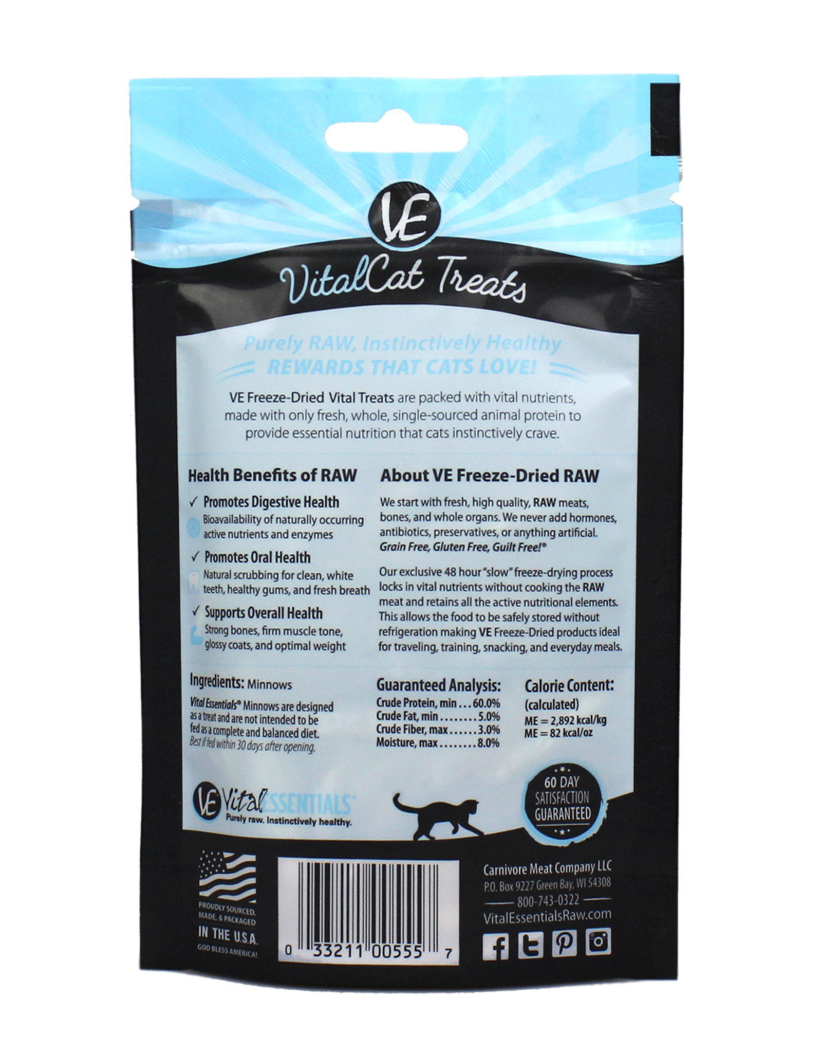 VITAL ESSENTIALS Vital Essentials Freeze Dried MINNOWS Dog Treats 1 oz
