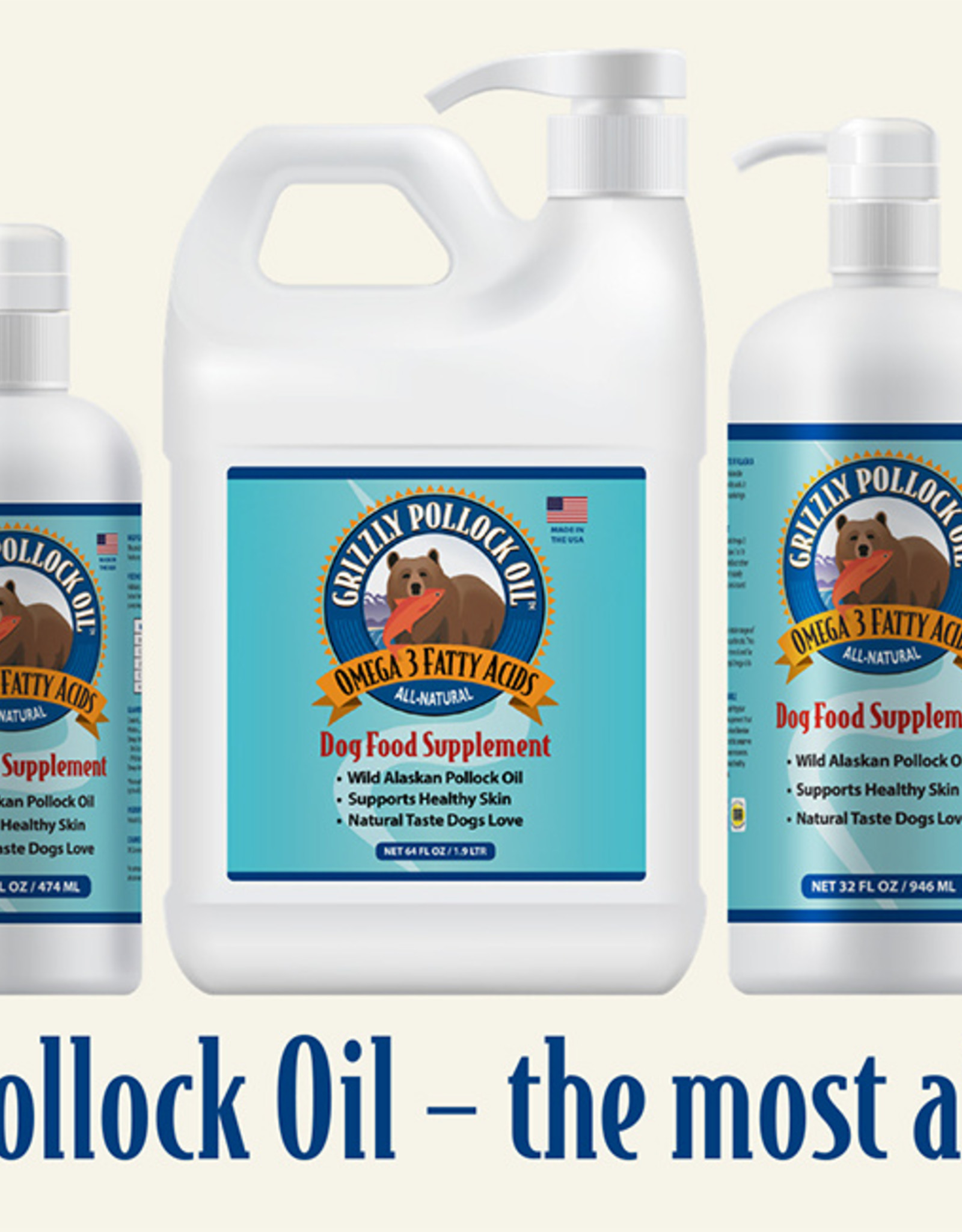 Grizzly Pet Products Grizzly Pollock Oil for Dogs - 16 oz