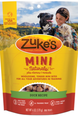 ZUKES PERFORM PET NUTRITION ZUKE'S DOG MINI NATURALS DELICIOUS DUCK 6OZ