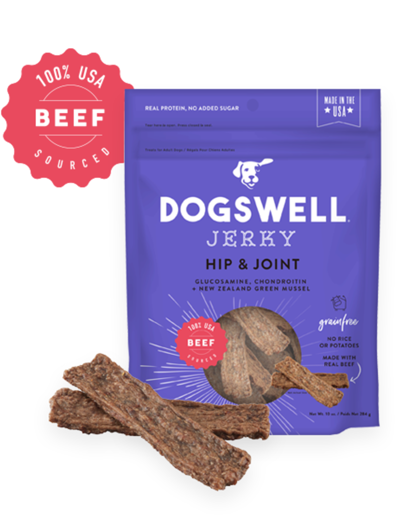 DOGSWELL, LLC DOGSWELL HIP & JOINT BEEF JERKY 12OZ