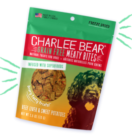 CHARLEE BEAR CHARLEE BEAR TREATS MEATY BITES BEEF LIVER & SWEET POTATOES 2.5OZ