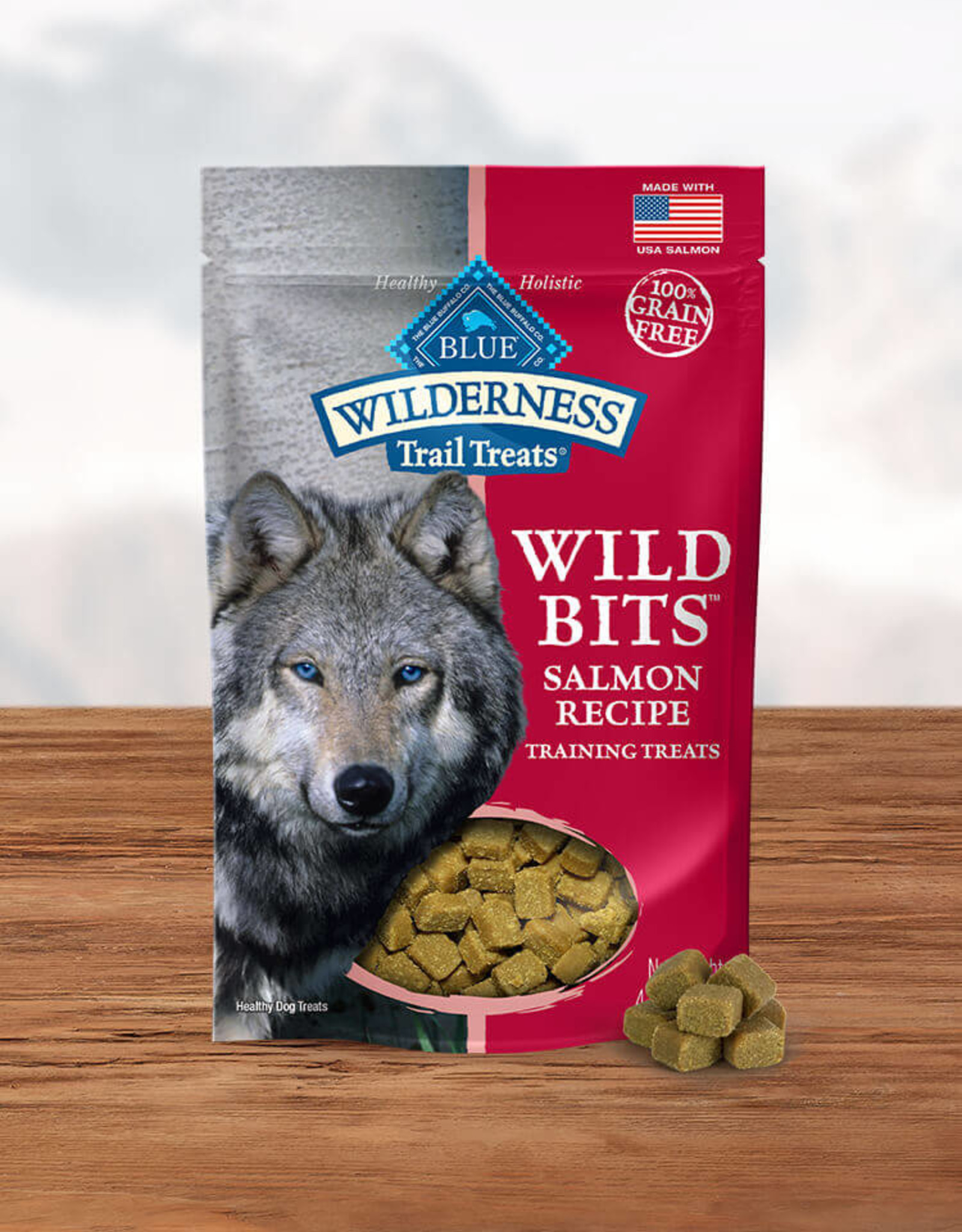 BLUE BUFFALO COMPANY BLUE BUFFALO WILDERNESS TRAIL TREATS SALMON WILD BITS 4OZ