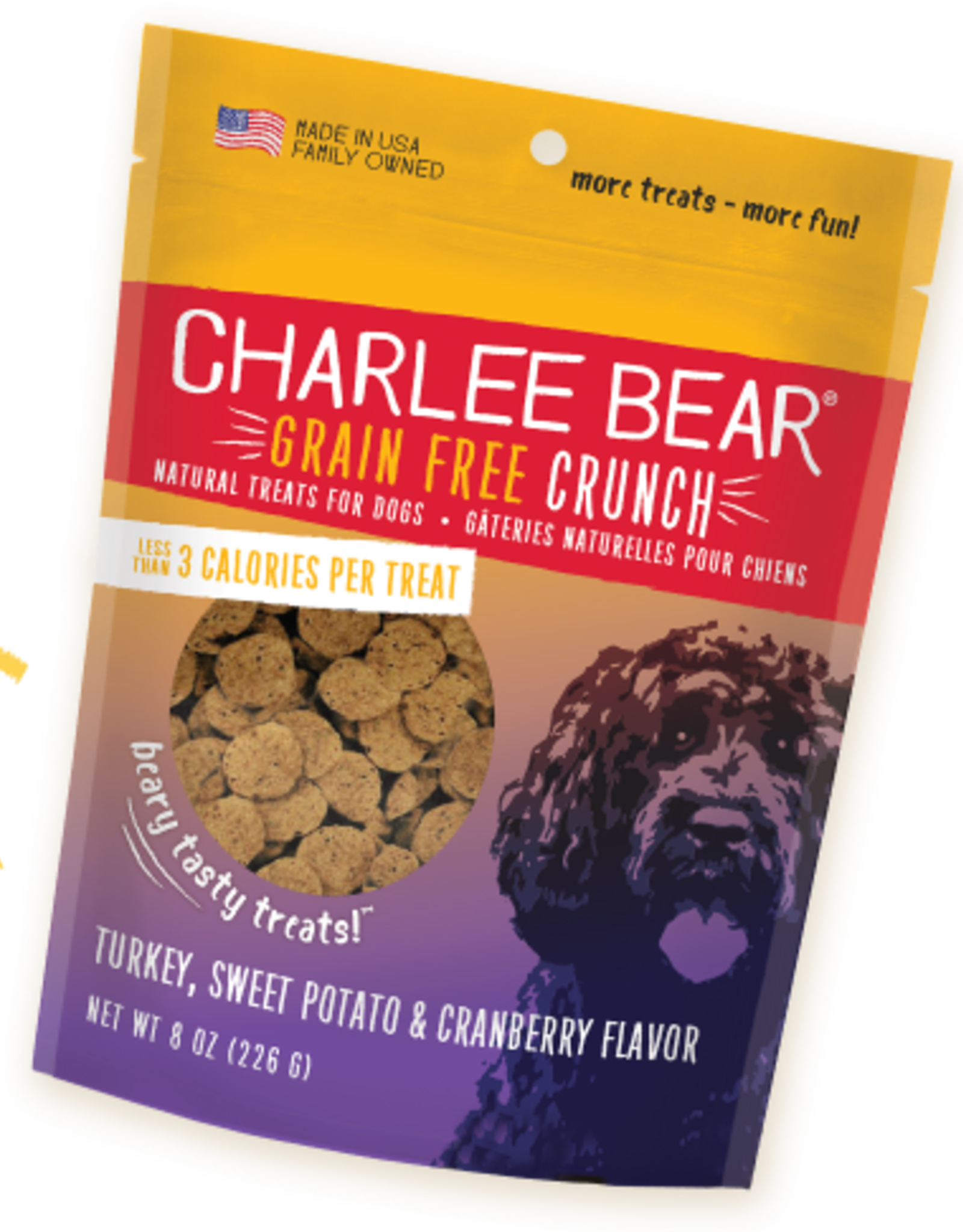 Charlee Bear Charlee Bear Crunch Grain-Free Turkey with Sweet Potato & Cranberry Dog Treats - 8 oz.