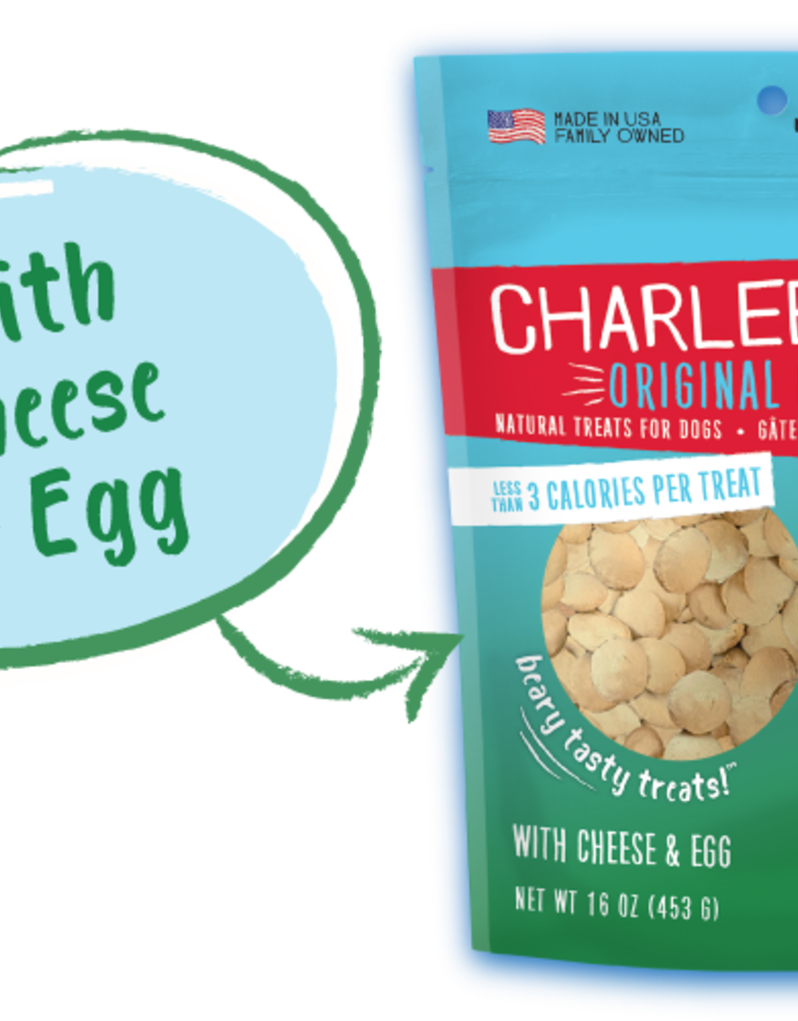 CHARLEE BEAR CHARLEE BEAR DOG TREATS CHEESE & EGG 6OZ