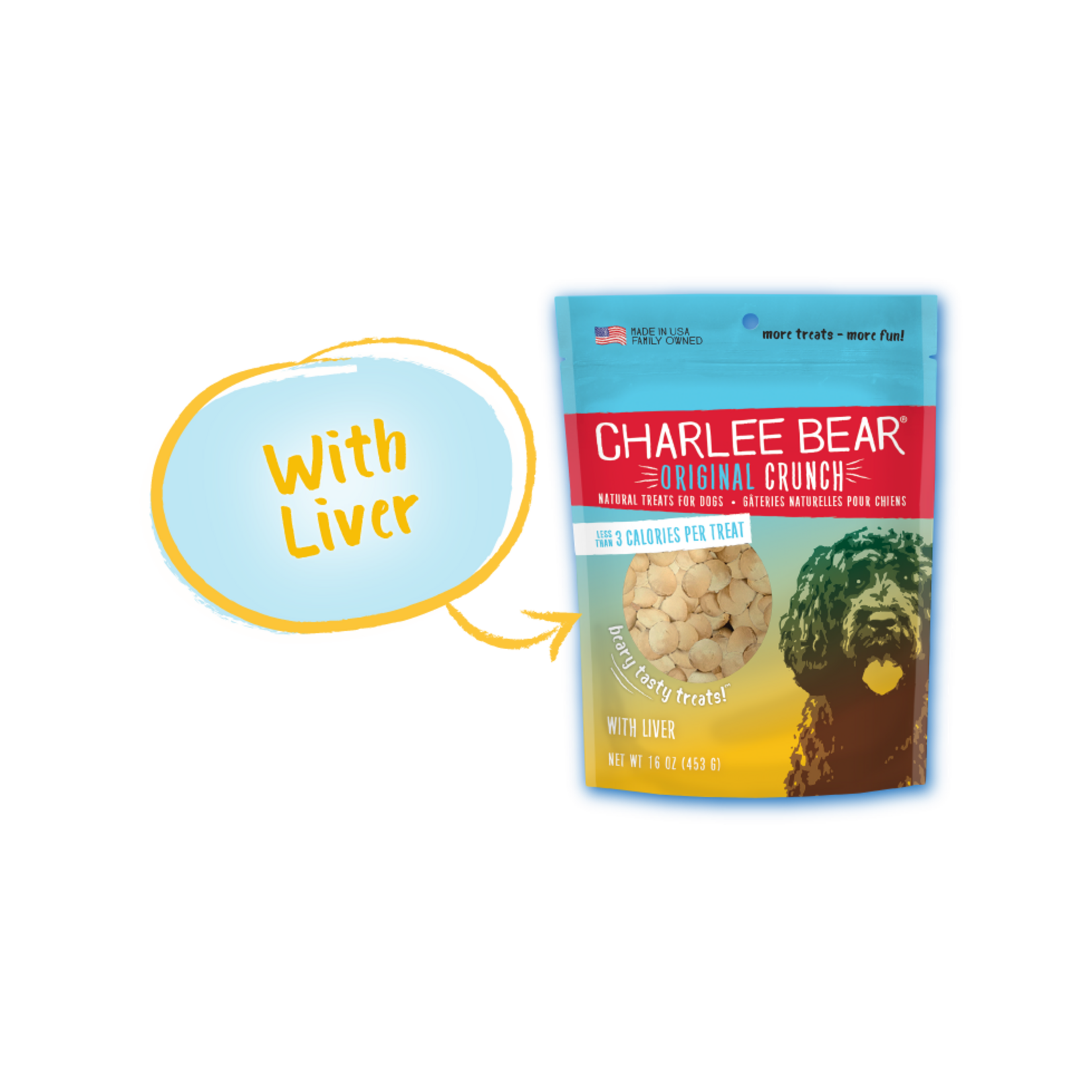Charlee Bear Charlee Bear Original Chicken Liver Dog Treats - 16 oz.