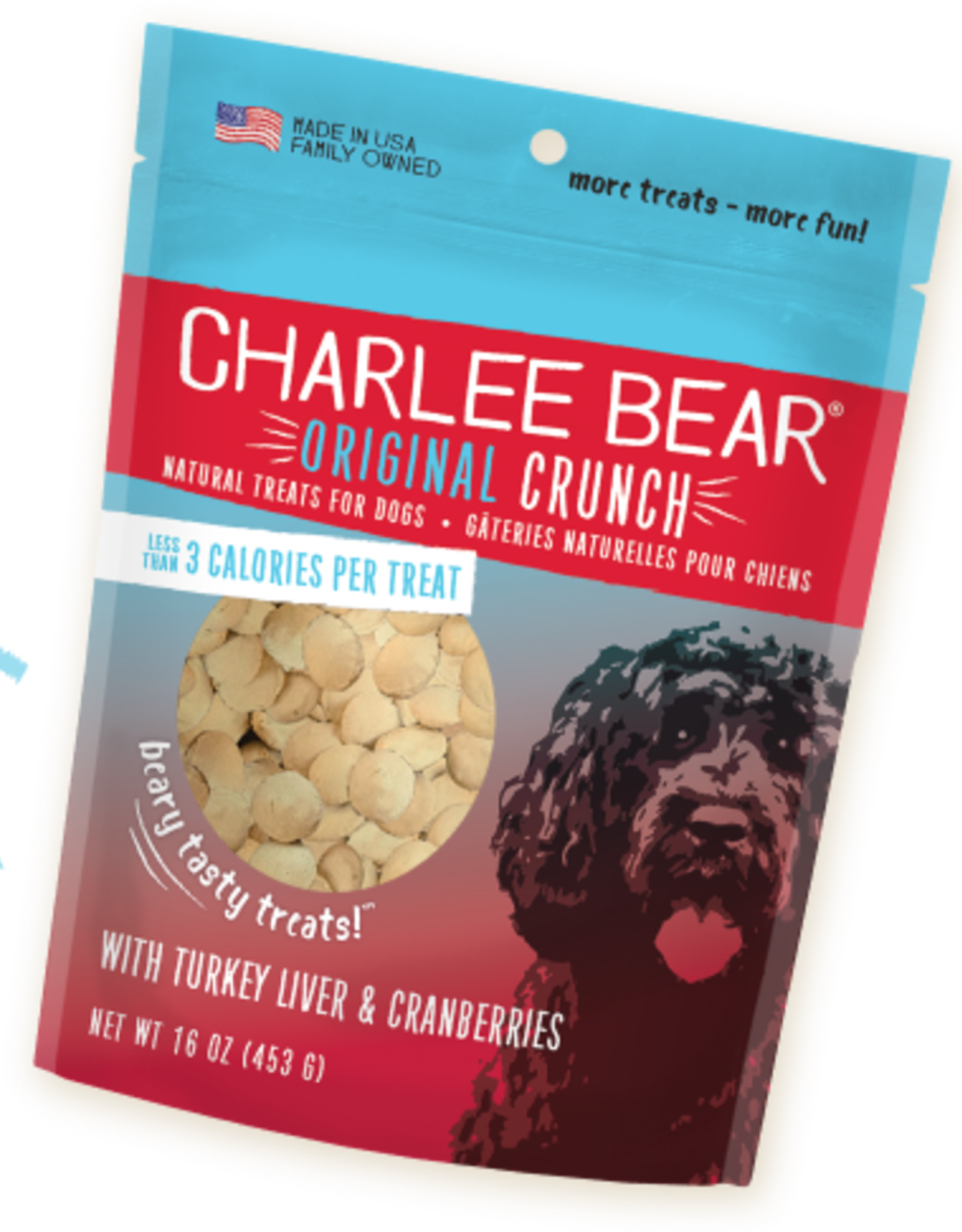 CHARLEE BEAR CHARLEE BEAR DOG TREATS TURKEY LIVER W/CRANBERRY 16OZ