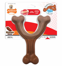 Nylabone Nylabone Power Chew Hold & Chew Wishbone Dog Toy Bacon - Large