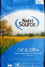 NUTRISOURCE NUTRISOURCE CAT & KITTEN CHICKEN SALMON & LIVER 6.6LBS