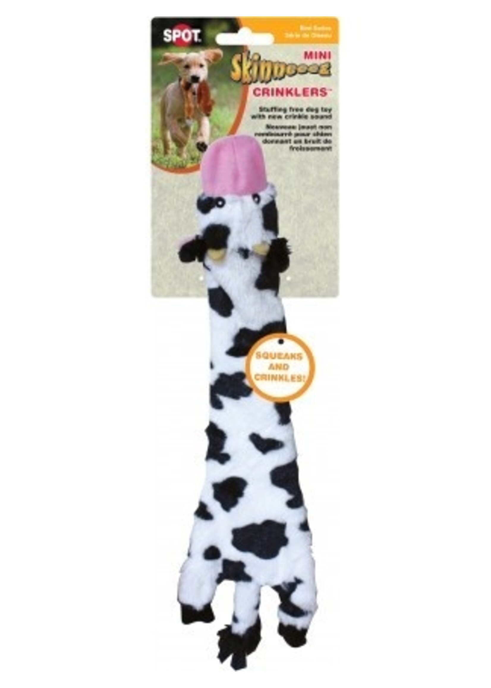 Ethical Pet SKINNEEEZ CRINKLER COW 14"
