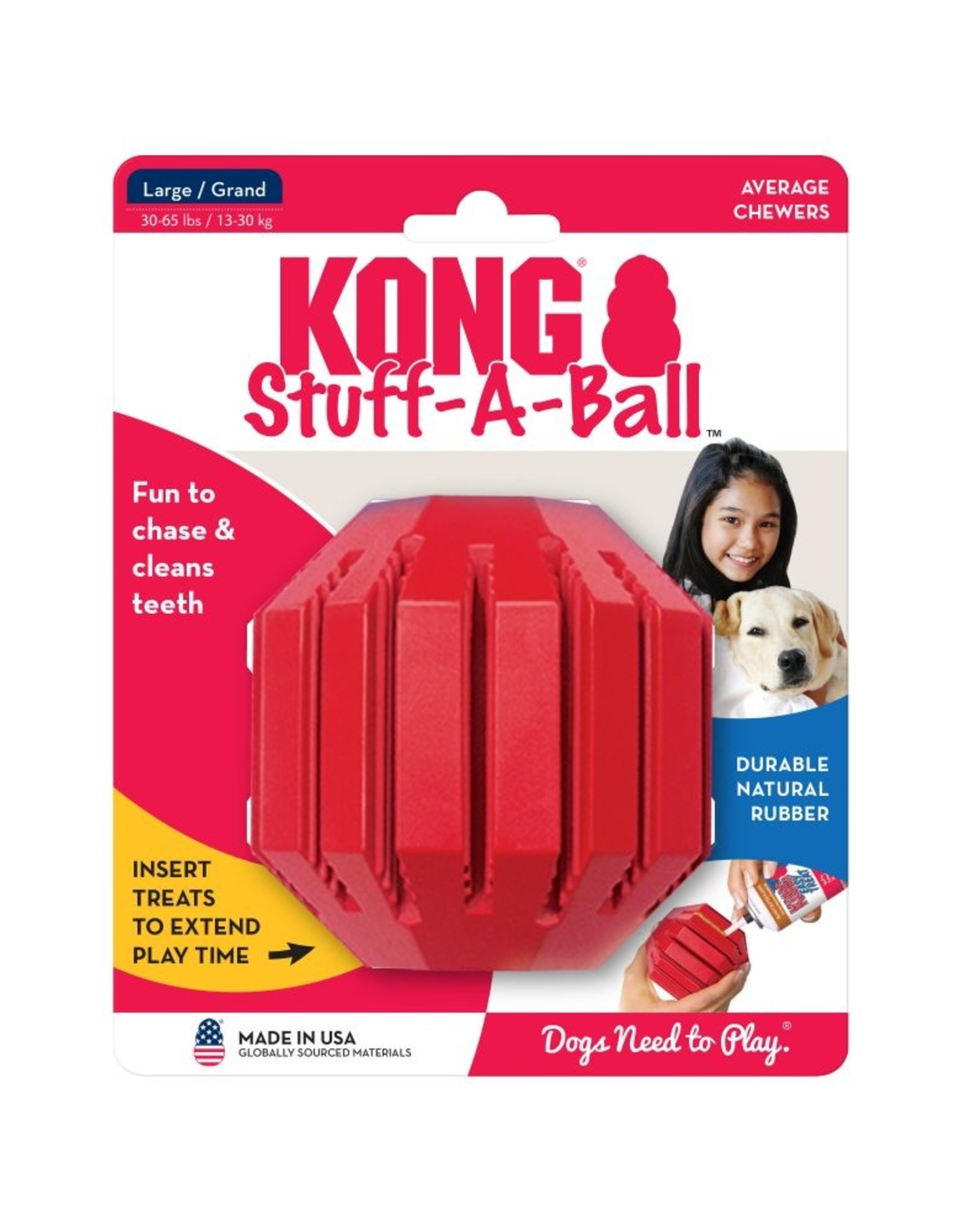 KONG COMPANY KONG  DOG STUFF A BALL LG
