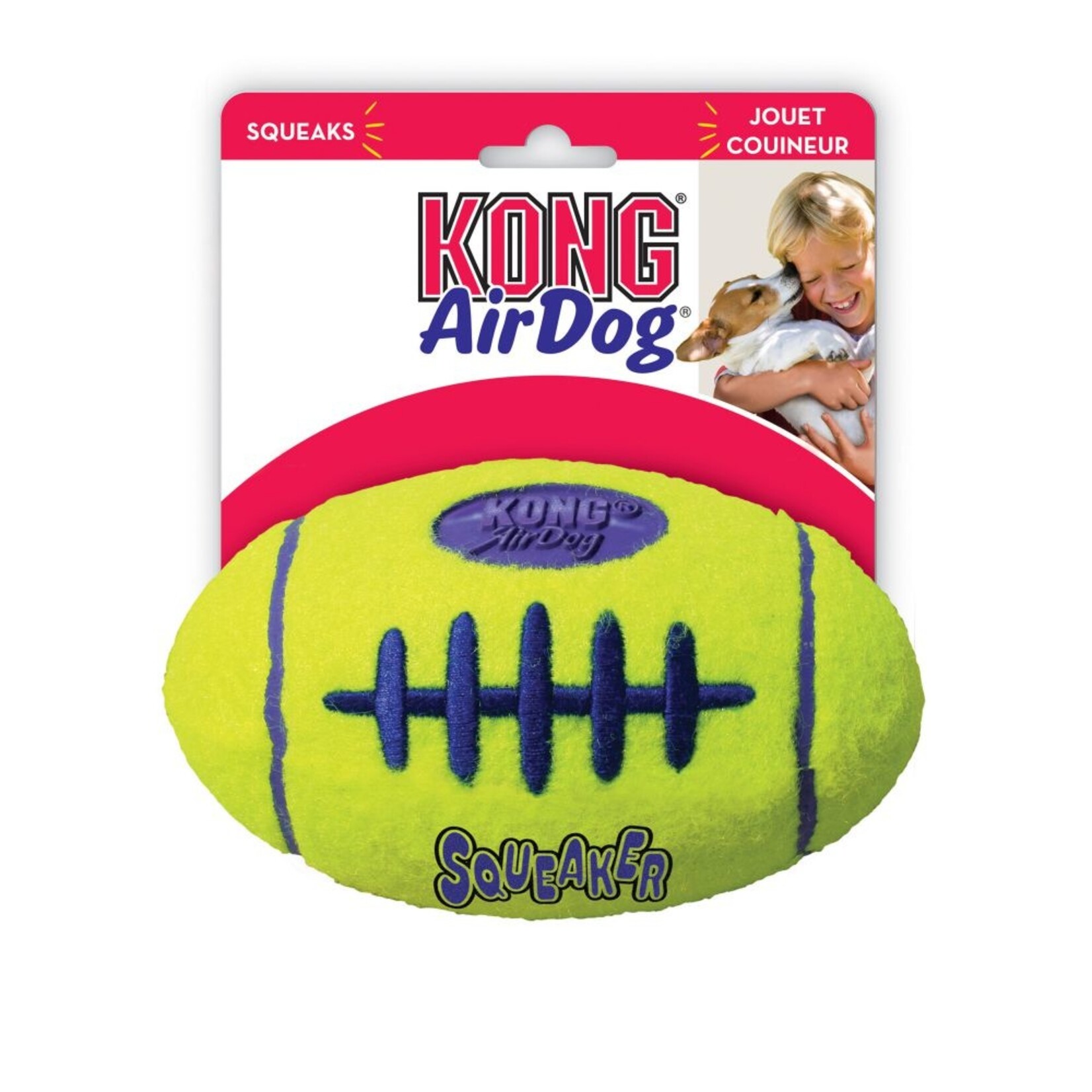 KONG KONG AirDog Squeaker Football Dog Toy - Medium