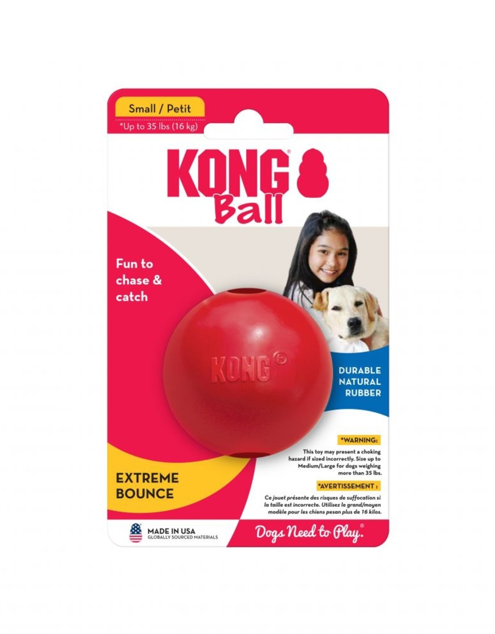 KONG KONG Classic Ball Dog Toy - Small