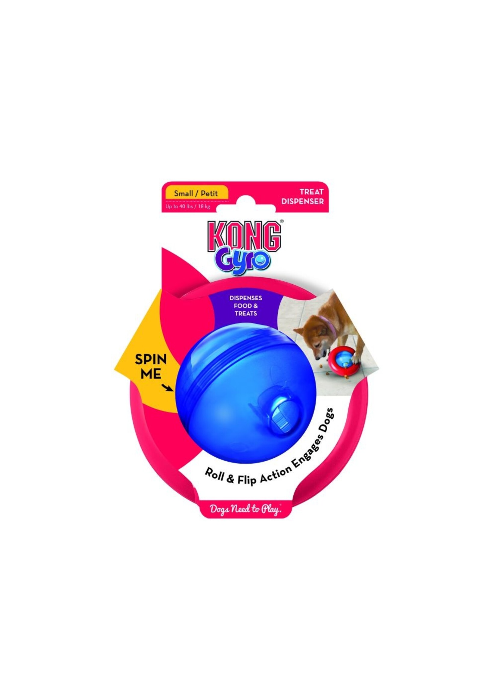 KONG KONG Gyro Ball Spinning Dog Toy - Large