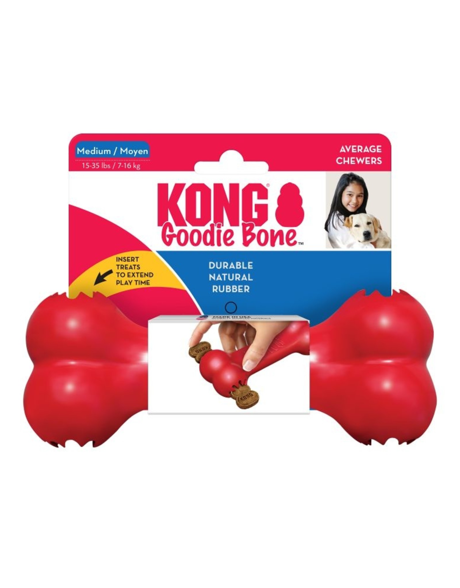 KONG KONG Goodie Bone Dog Toy - Medium