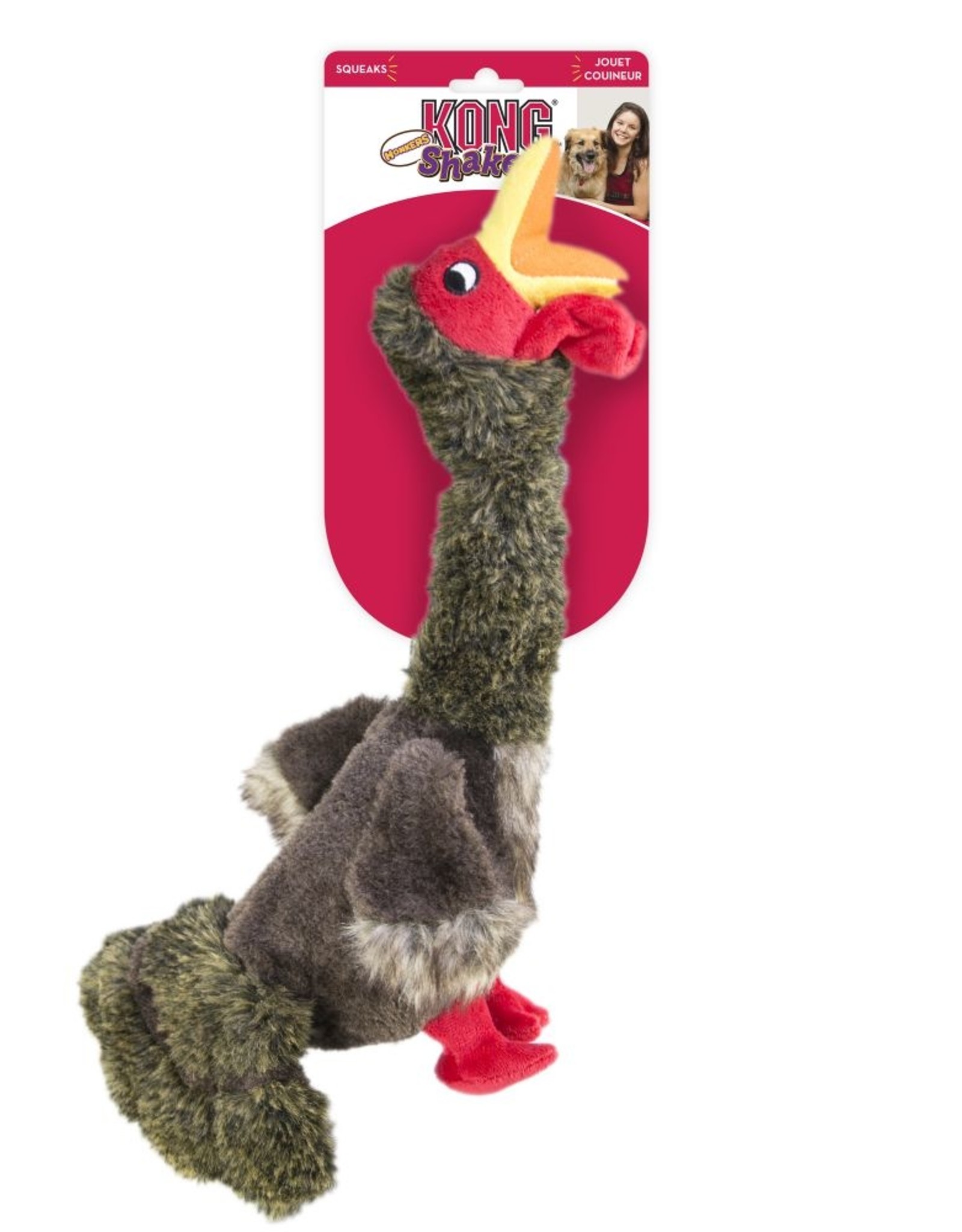 KONG KONG Shakers Honkers Turkey Dog Toy - Multi-Color Large