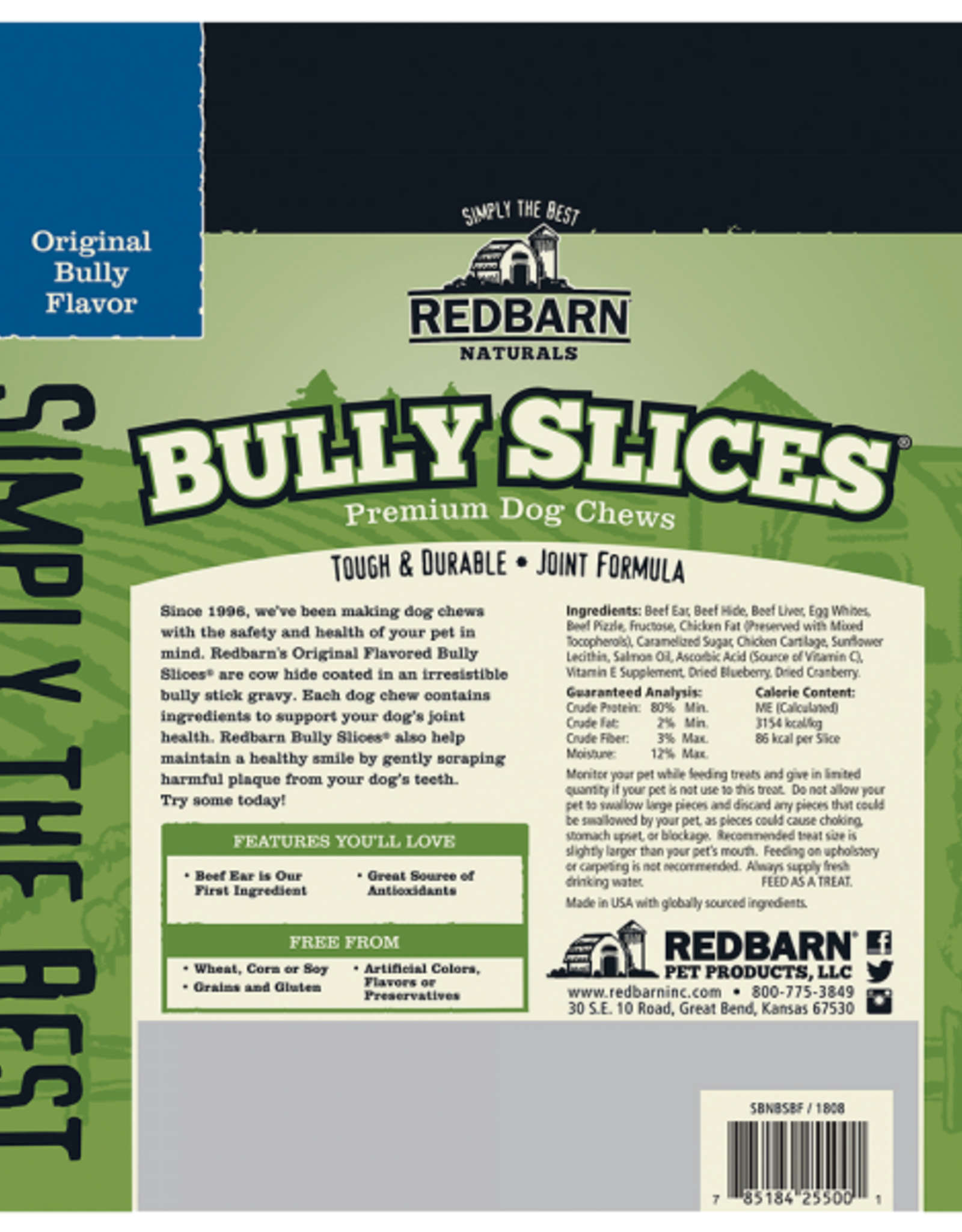 Redbarn REDBARN NATURAL BULLY SLICES ORIGINAL 9 OZ