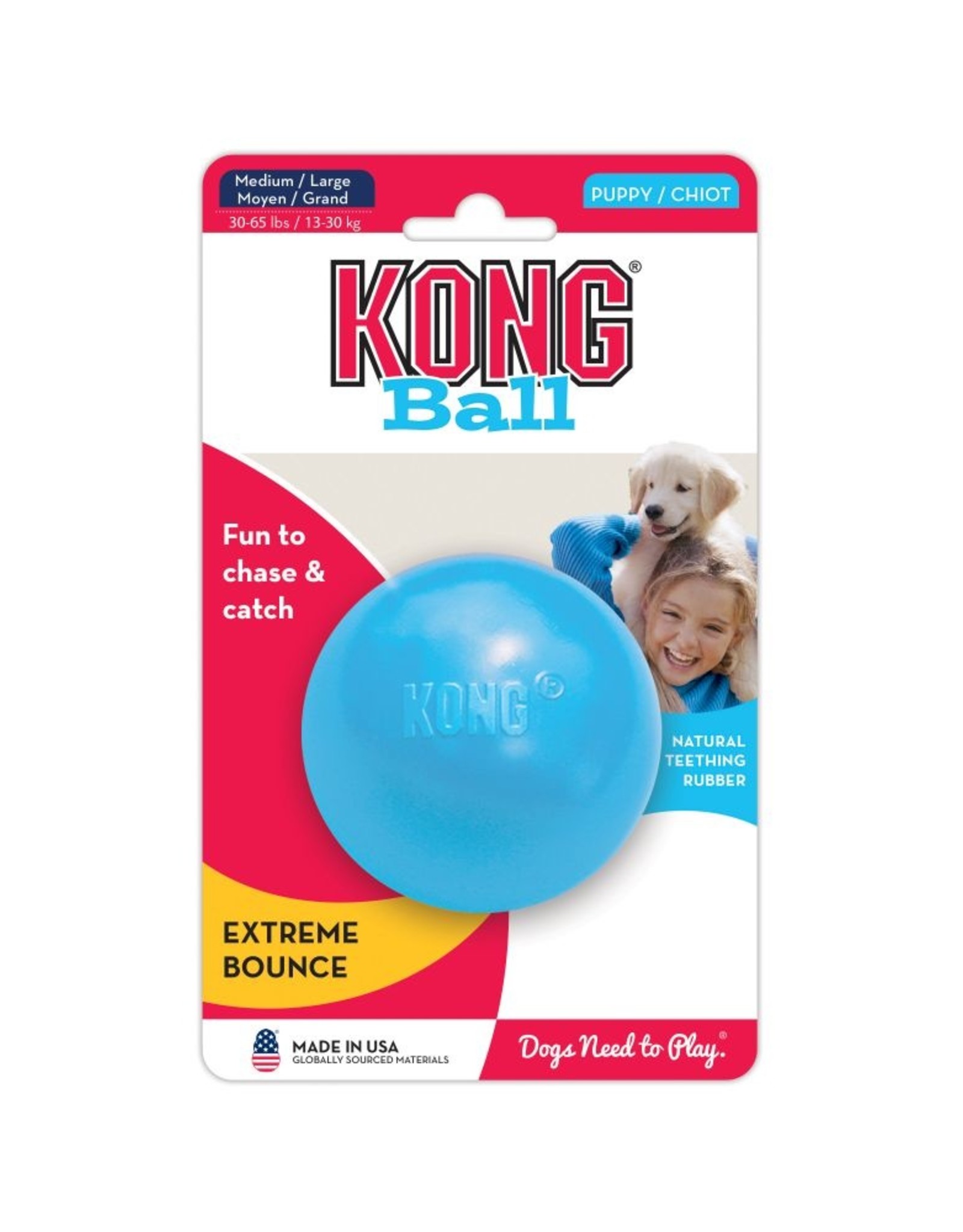 KONG KONG Puppy Ball with Hole - Medium/Large