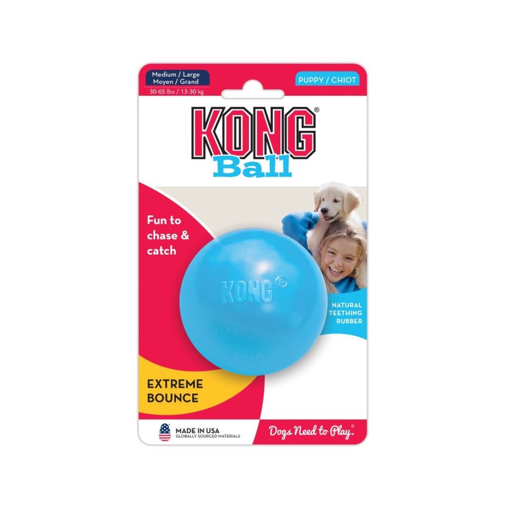KONG KONG Puppy Ball with Hole - Medium/Large