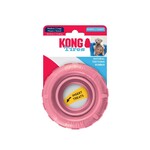 KONG KONG Puppy Tires Dog Toy - Pink/Blue, Medium/Large