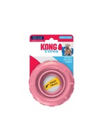 KONG KONG Puppy Tires Dog Toy - Pink/Blue, Medium/Large