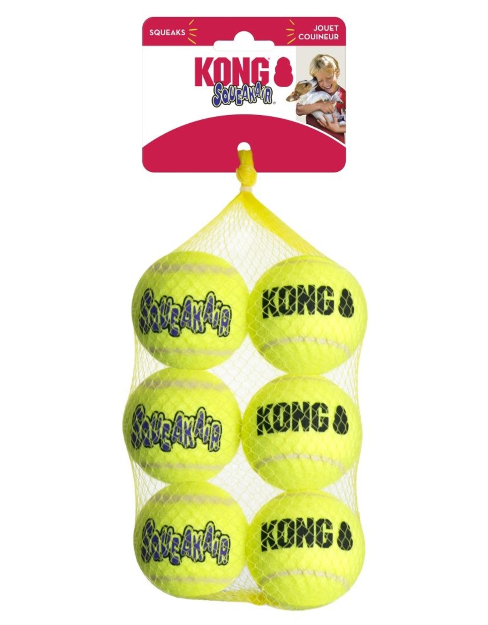 KONG KONG AirDog Squeakair Ball Dog Toy - Medium: 6-Pack