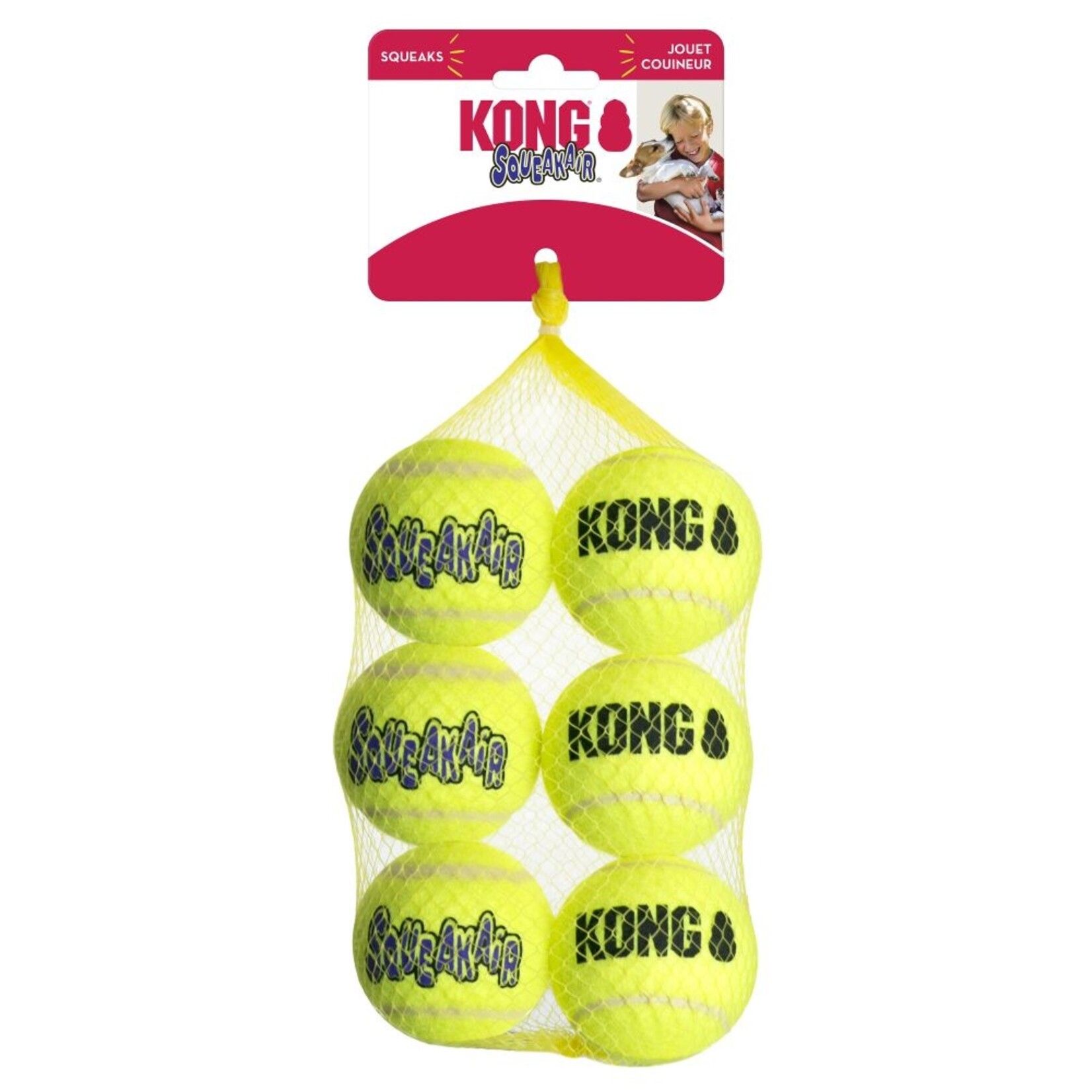 KONG KONG AirDog Squeakair Ball Dog Toy - Medium: 6-Pack