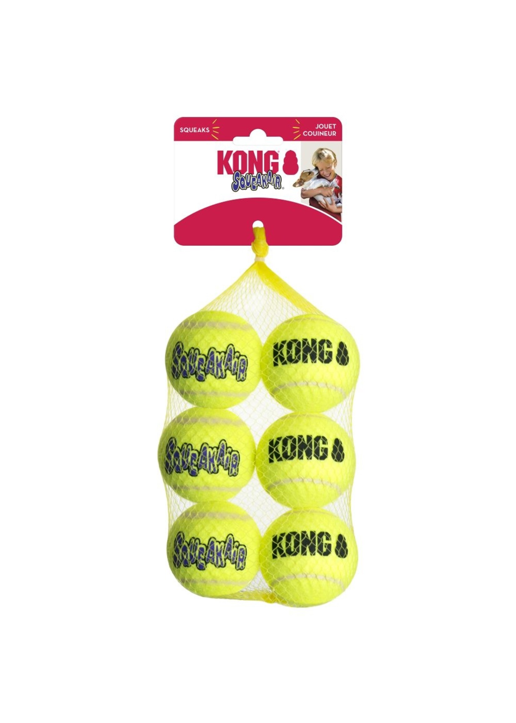 KONG KONG AirDog Squeakair Ball Dog Toy - Medium: 6-Pack