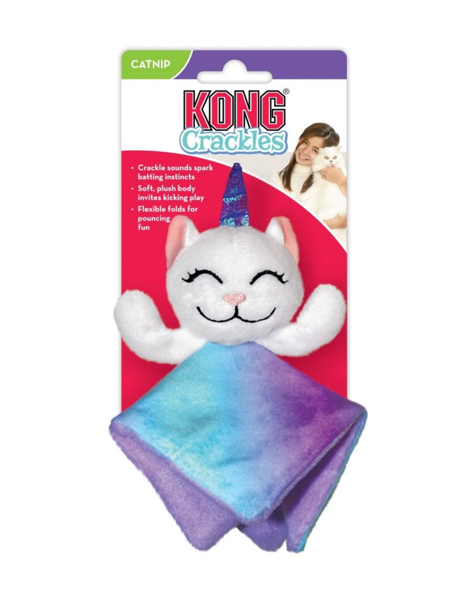 KONG COMPANY KONG TOY CAT CRACKLES CATICORN