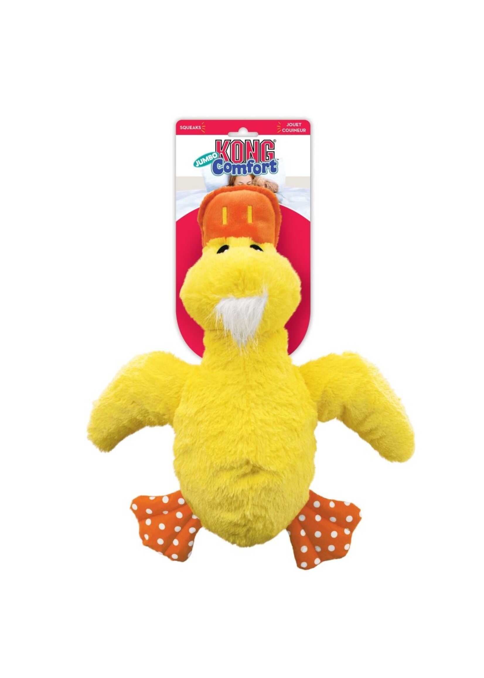 KONG KONG Comfort Duck Jumbo Dog Toy Assorted 1ea/XL