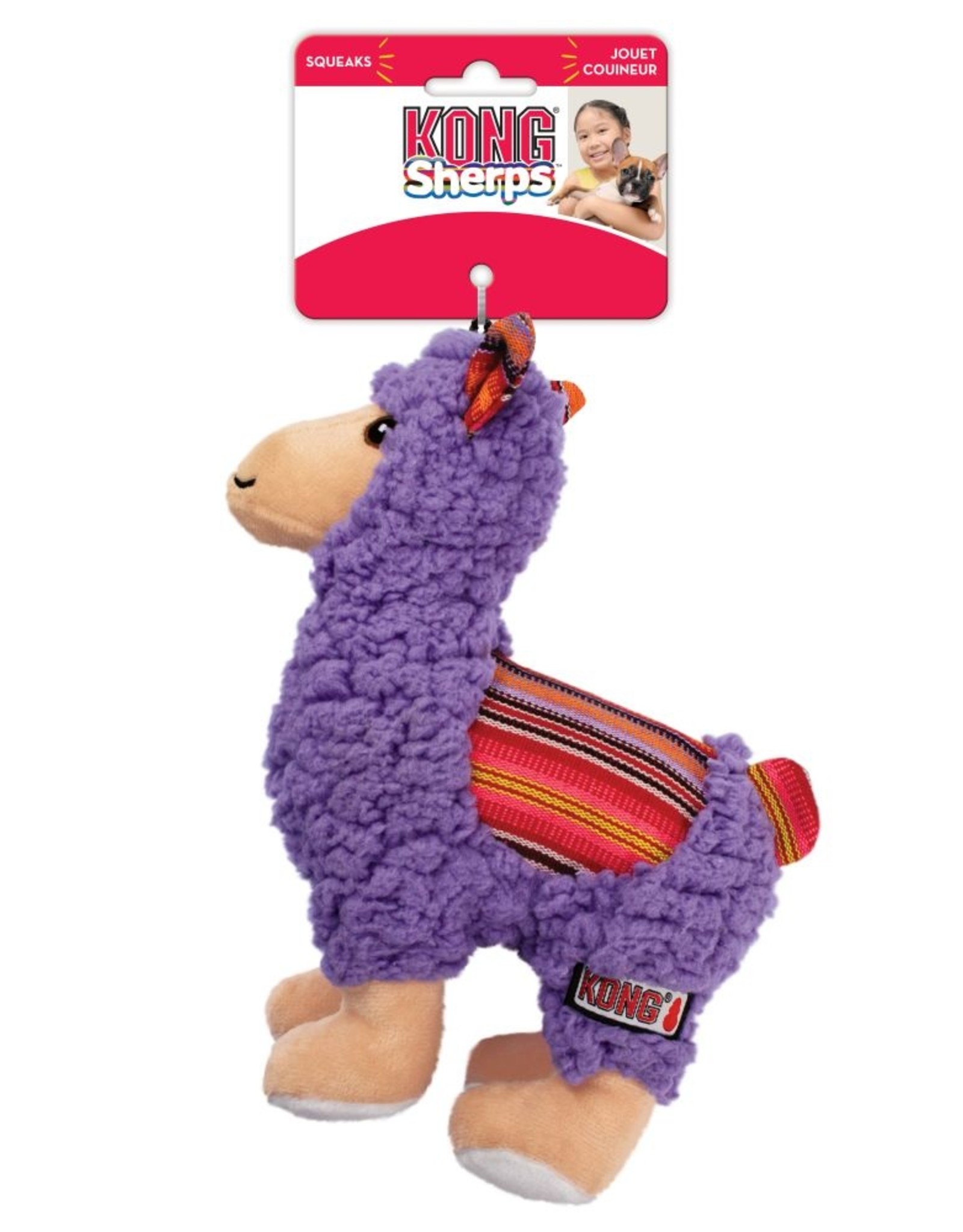 KONG KONG Sherps Llama Dog Toy - Medium