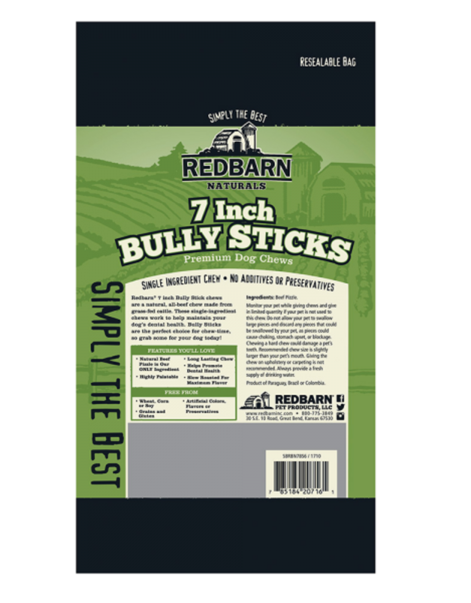Redbarn Redbarn Bully Stick Dog Treat - 5" (50)