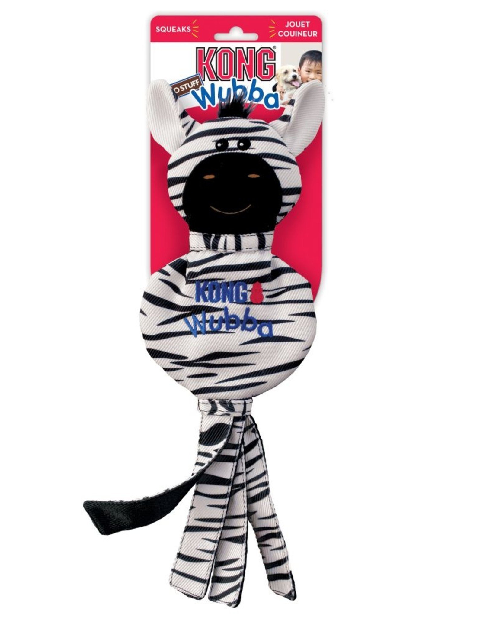 KONG COMPANY KONG TOY WUBBA NO STUFF ZEBRA LG PD