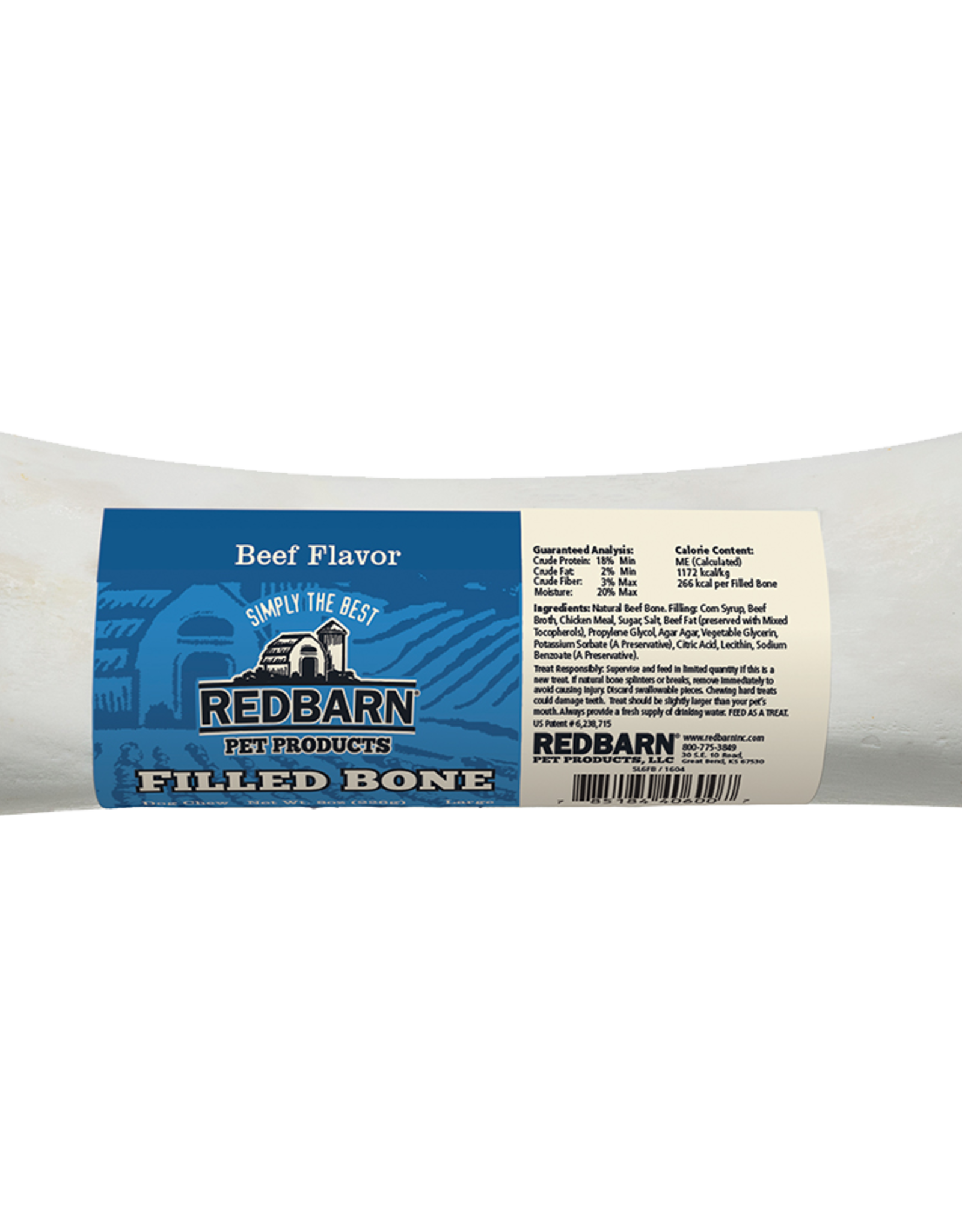 Redbarn REDBARN STUFFED BONE 5-6" BEEFY