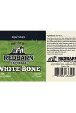 REDBARN PET PRODUCTS INC REDBARN NATURAL WHITE BONE  6 "