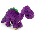 GoDog goDog Dinos Bruto Durable Plush Squeaker Dog Toy - Large Purple