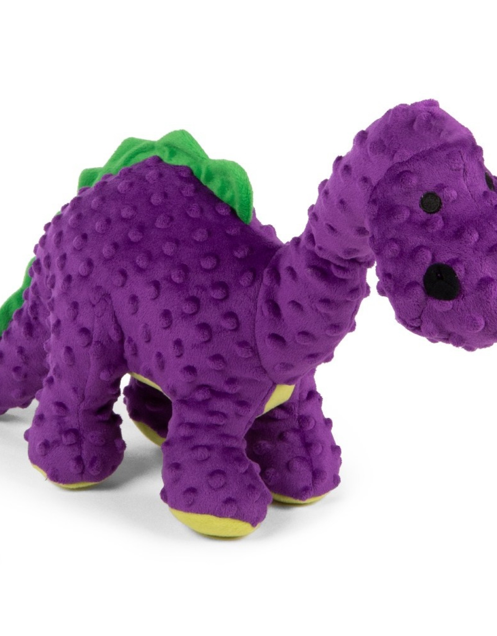 GoDog goDog Dinos Bruto Durable Plush Squeaker Dog Toy - Large Purple