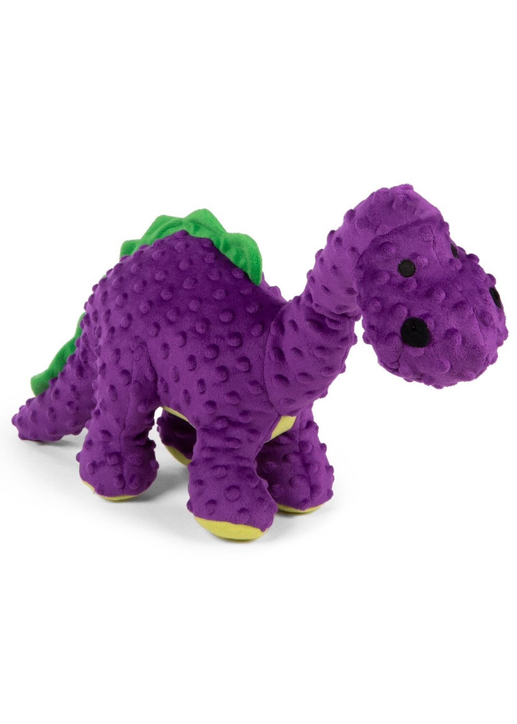 GoDog goDog Dinos Bruto Durable Plush Squeaker Dog Toy - Large Purple