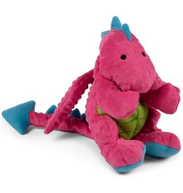 GoDog goDog Dragons Squeaky Plush Dog Toy - Pink Small
