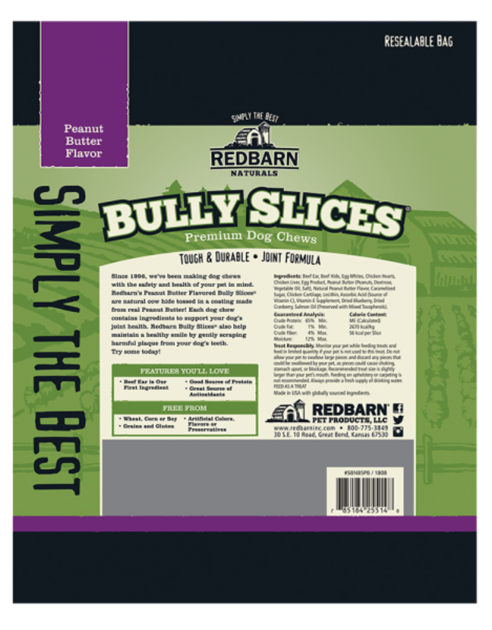 Redbarn REDBARN NATURAL BULLY SLICES PEANUT BUTTER 9 OZ
