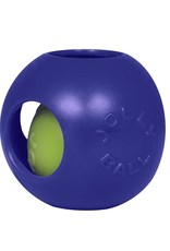 JOLLY PETS DOG TOY JOLLY TEASER BALL 4.5" BLUE SMALL