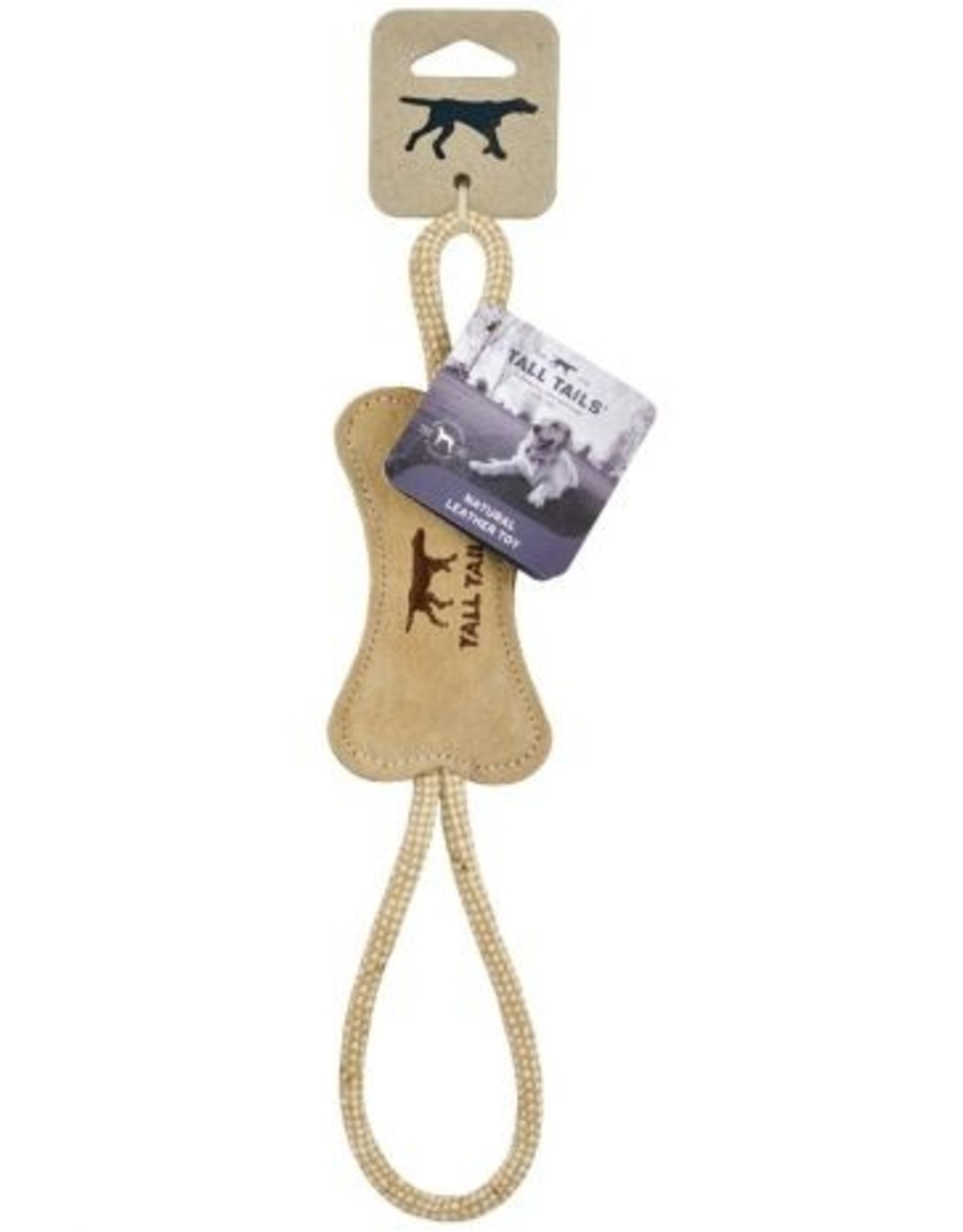 Tall Tails TALL TAILS NATURAL LEATHER BONG TUG TOY 12"