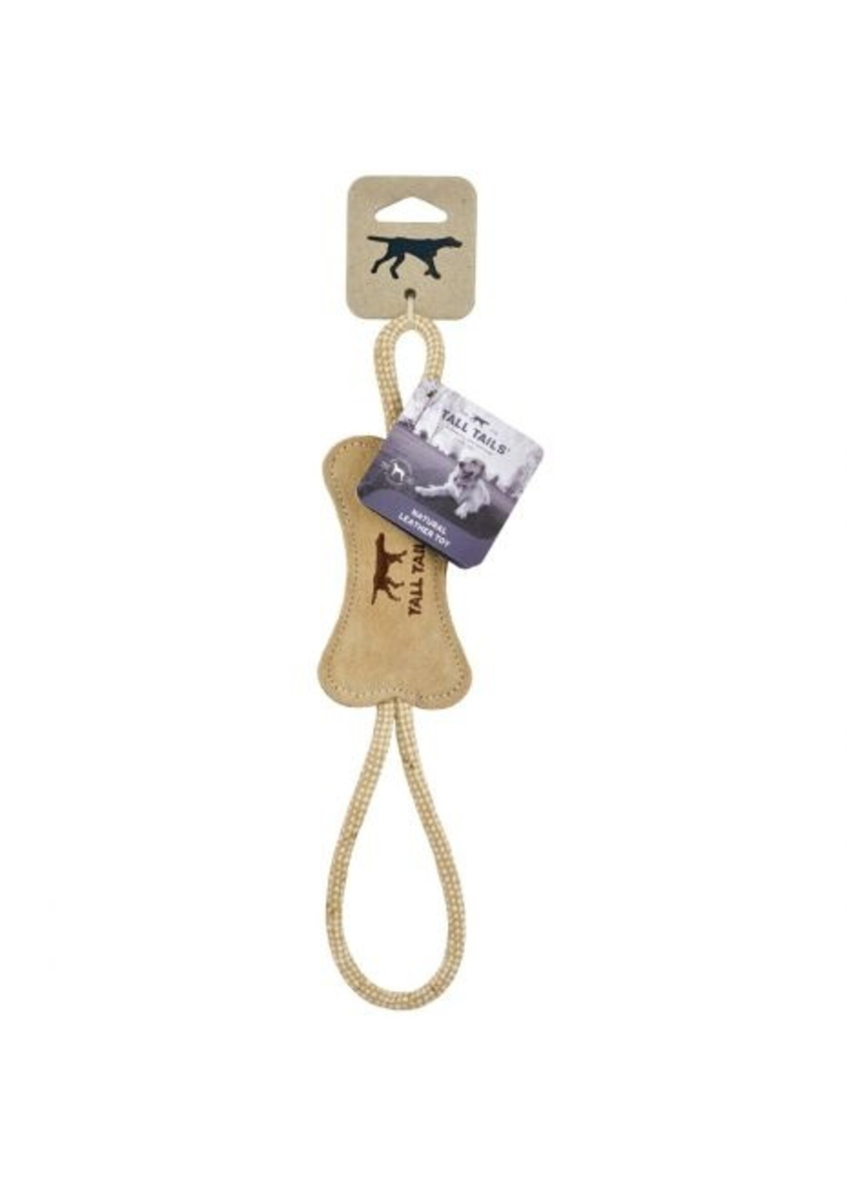 Tall Tails TALL TAILS NATURAL LEATHER BONG TUG TOY 12"