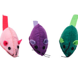 Coastal Pet Products TURBO FELT MICE 5.25"