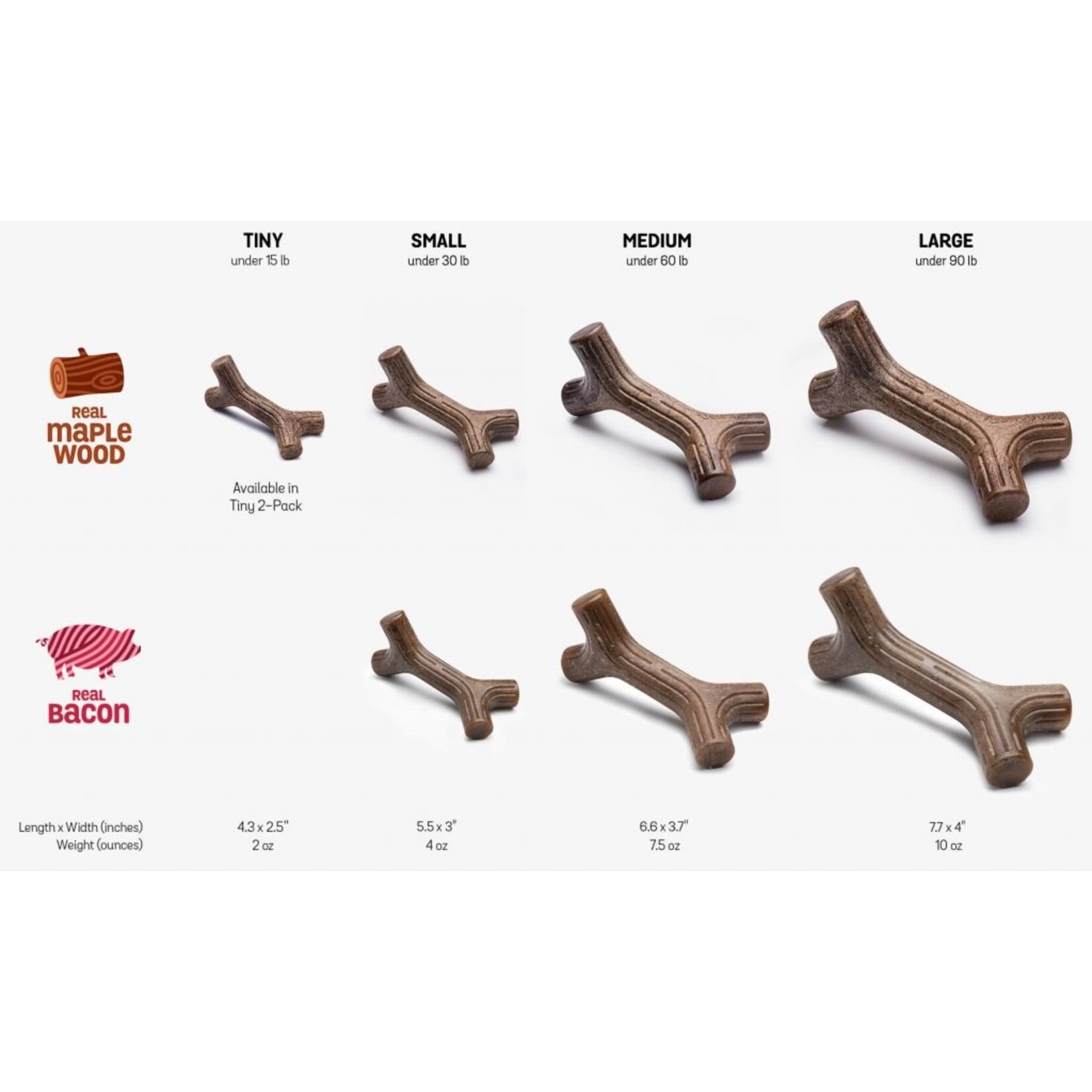 Benebone Benebone Maplestick Durable Dog Chew Toy Large