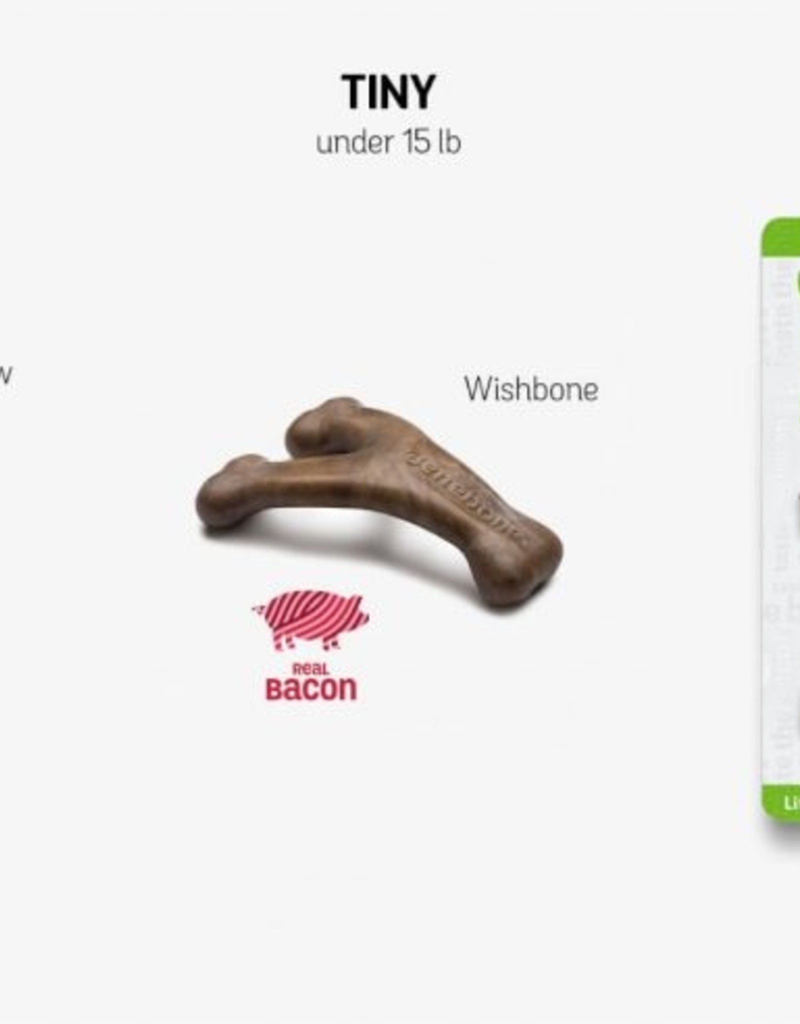 Benebone Benebone 2-Pack Dental Chew/Wishbone Bacon Tiny